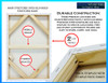 18x24 Gallery wrapped stretched canvas 2-1/2 inch cotton back view stapled finish