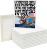 Stretched Canvas for Painting 16x16 5 PK 3/4" Extra Fine Smooth Portrait Cotton Canvas 13 Oz, Triple Primed, Gallery Wrapped, Artist Canvas — image 1