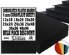 Black 24x24 4mm Corrugated Plastic Sheets - Image 1