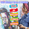 11x14 5/8 inch cotton stretched canvas for acrylic oil watercolor tempera gouache