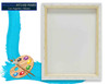 6x12 Gallery wrapped stretched canvas 3/4 inch cotton back view stapled finish