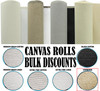 63" Canvas Rolls for Painting Large Blank Canvas Fabric by the Yard 6|25|50|100 Yd 7oz Unprimed Artist Canvas Roll-Cotton Duck, Unstretched Cloth, Quality Fabric for Painters, SDK Murals, Backdrops