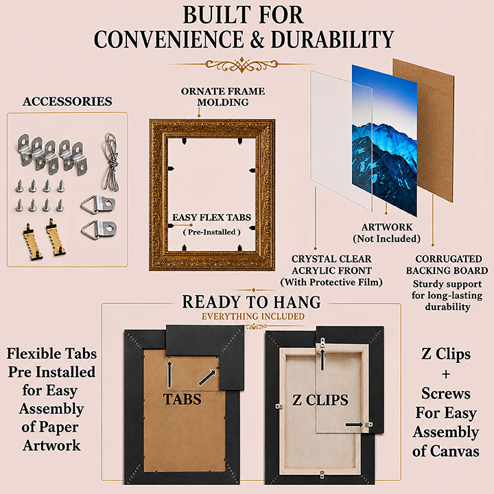 2-3/4" Polystyrene Picture Frame 230: 18X26*