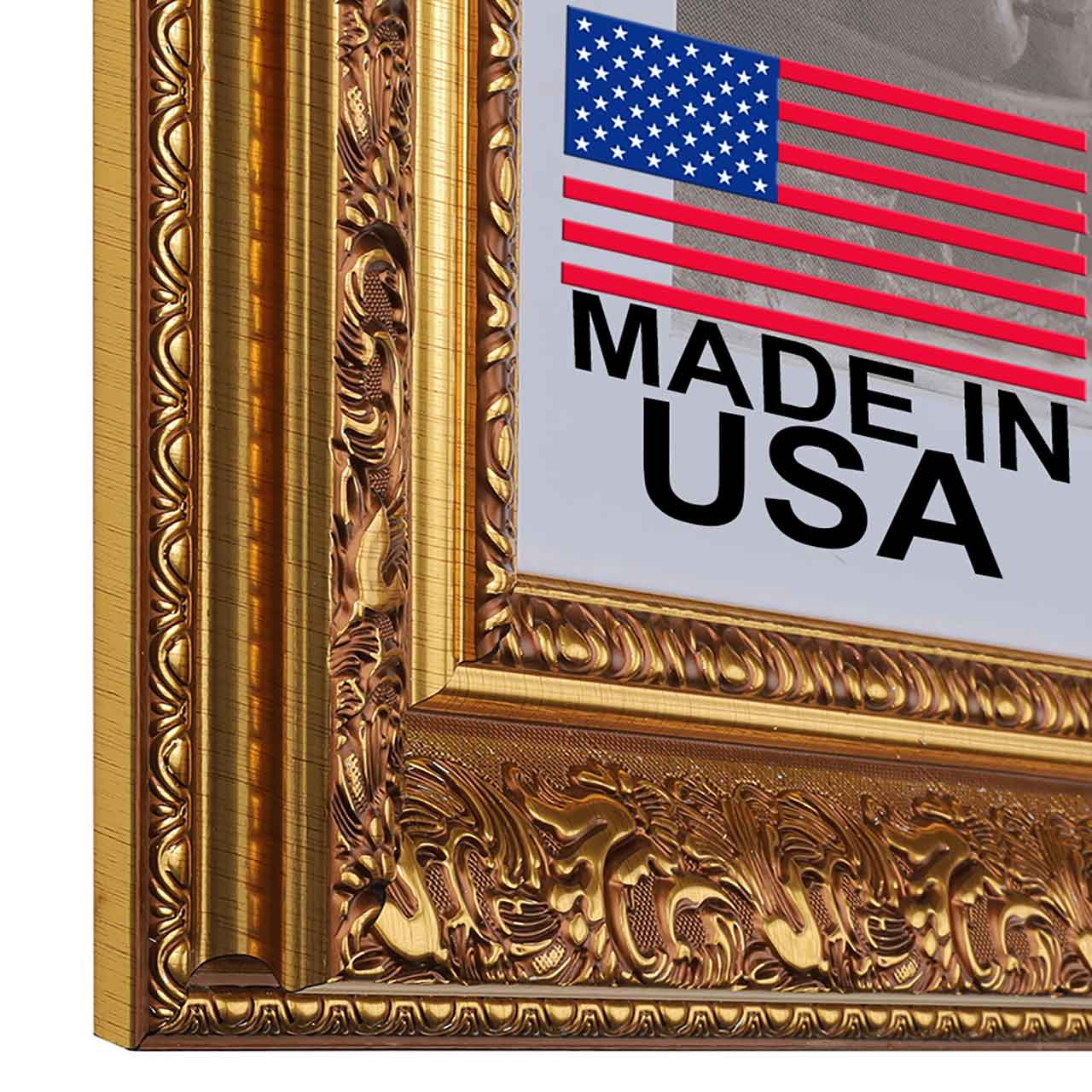 large 8x10 picture frame for wall gold silver includes plexiglass backing hanging accessories