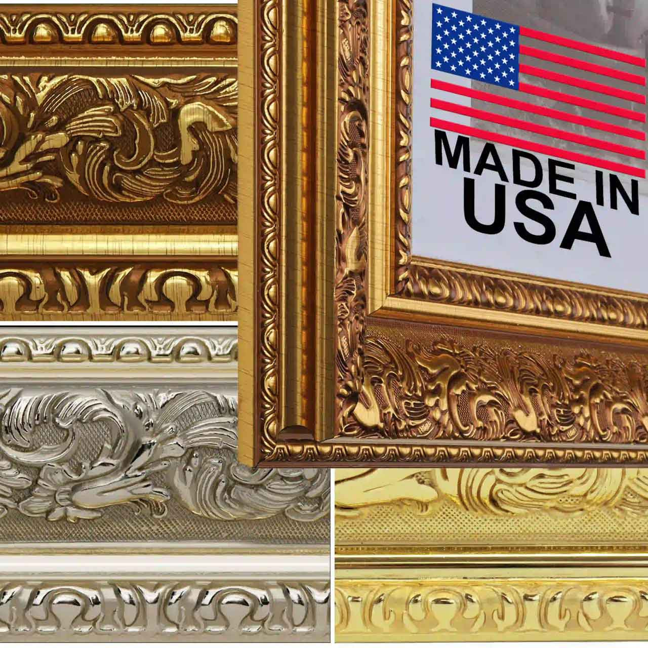 Custom frames gold silver