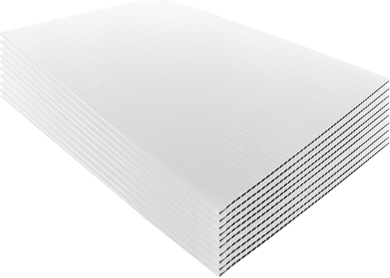 4mm Corrugated plastic sheets: 36 X 48 :10 Pack 100% Virgin White