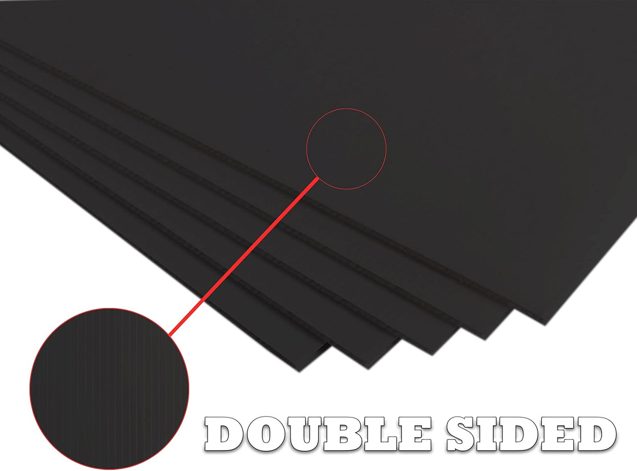 4mm Corrugated plastic sheets: 36 X 48 :10 Pack 100% Virgin Black