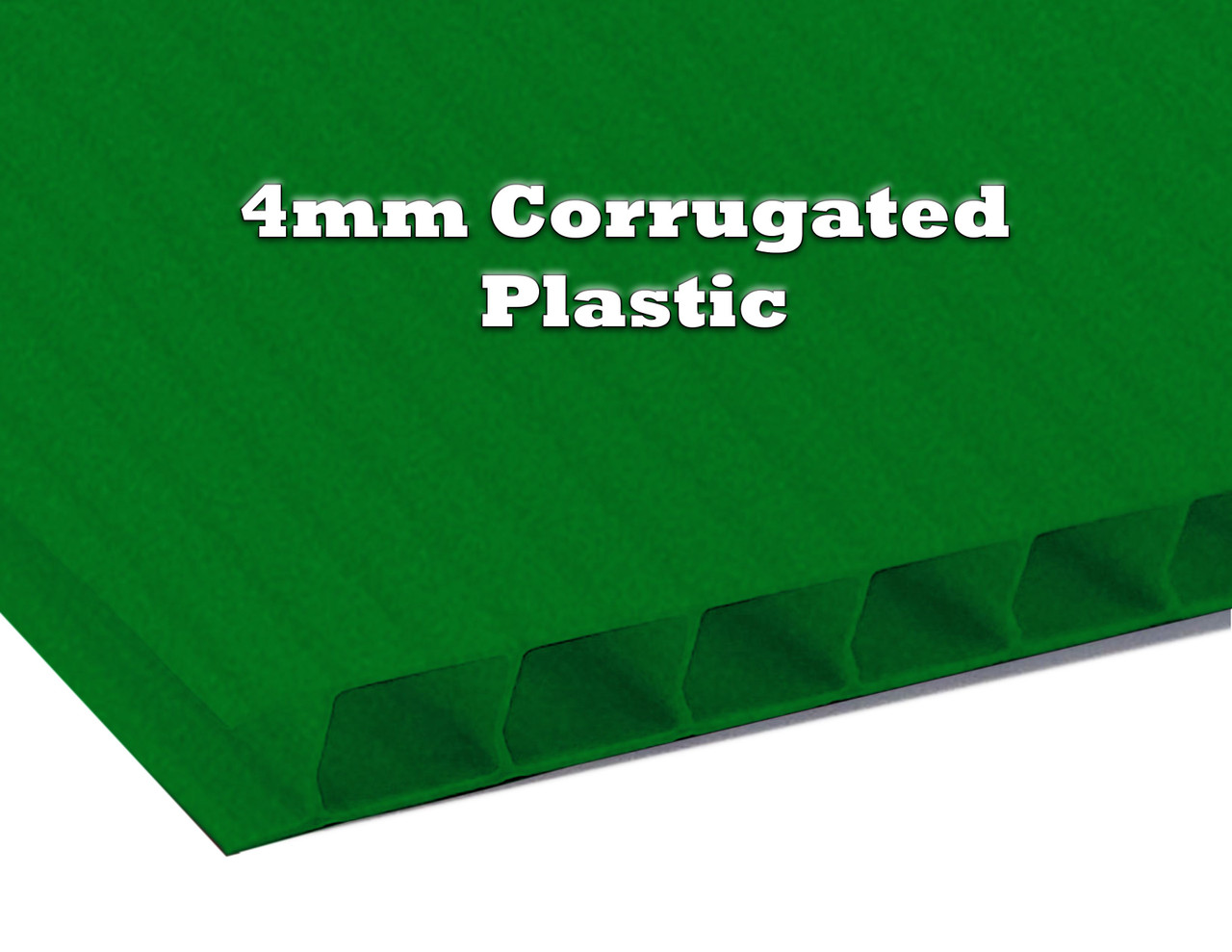 4mm Corrugated plastic sheets: 36 X 48 :10 Pack 100% Virgin Neon  Green