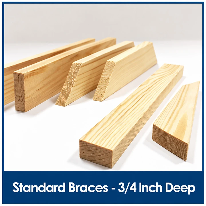 0.75" 34" 1 PC Canvas Brace Bar Solid Wood Frame for Canvas Stretching.Canvas Stretcher Frames.Brace Bar for Needlework.Oil Paintings.Extra Large Canvas 20-72" Custom Size Brace Bar