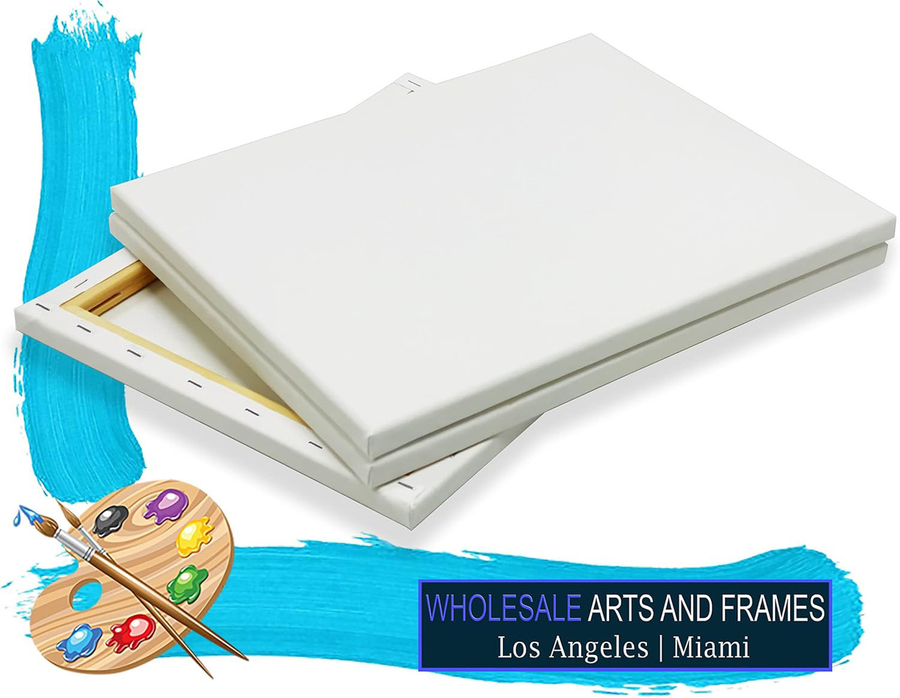 Stretched Canvas for Painting 6x8 5 PK 3/4" Extra Fine Smooth Portrait Cotton Canvas 13 Oz, Triple Primed, Gallery Wrapped, Artist Canvas — image 5