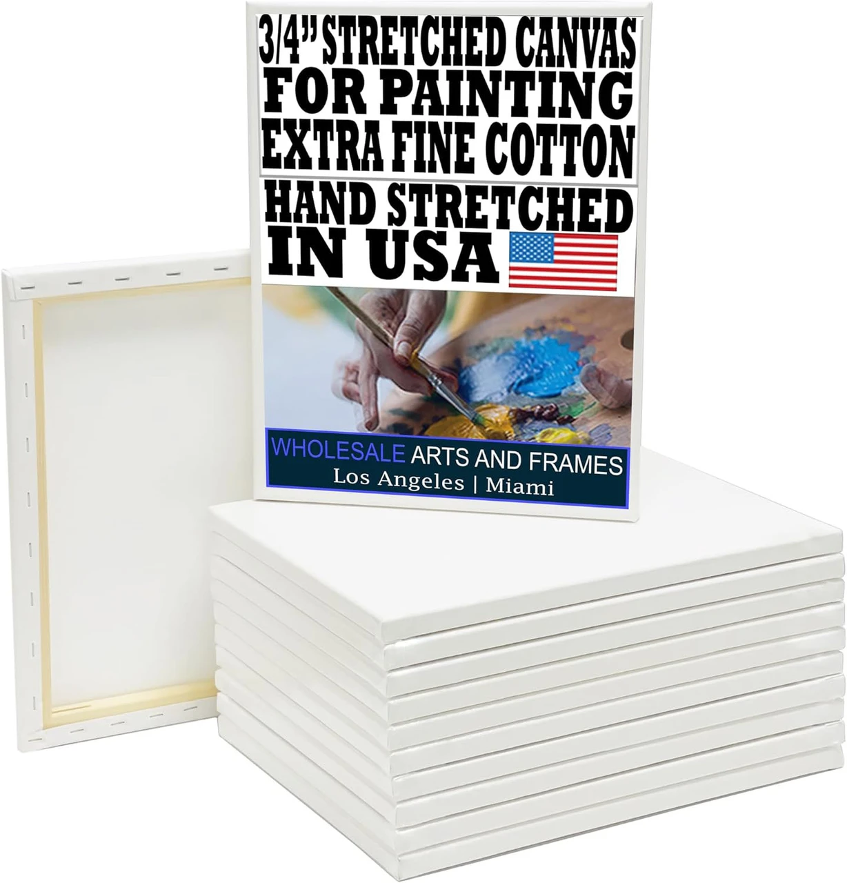 Stretched Canvas for Painting 30x40 Single 3/4" Extra Fine Smooth Portrait Cotton Canvas 13 Oz, Triple Primed, Gallery Wrapped, Artist Canvas — image 1