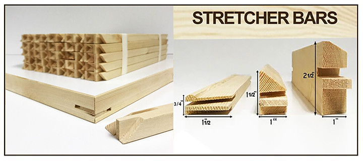 Canvas Stretcher Bars 30" 1 PC 1.5" Heavy Duty Canvas Stretcher Frames, Extra Large Stretcher Bars for Canvas Paintings,Prints.Solid Wood Frame for Canvas Stretching Custom Size 6-96", Kiln Dried Pine