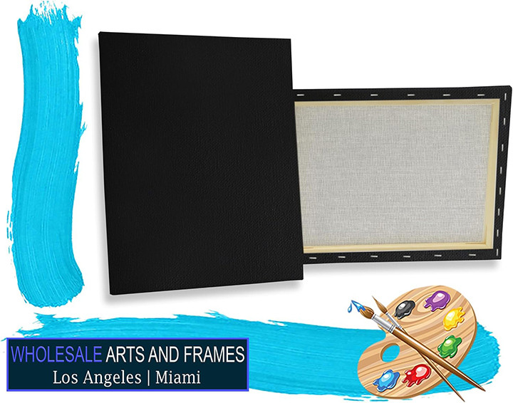 Black stretched cotton canvas product image 3