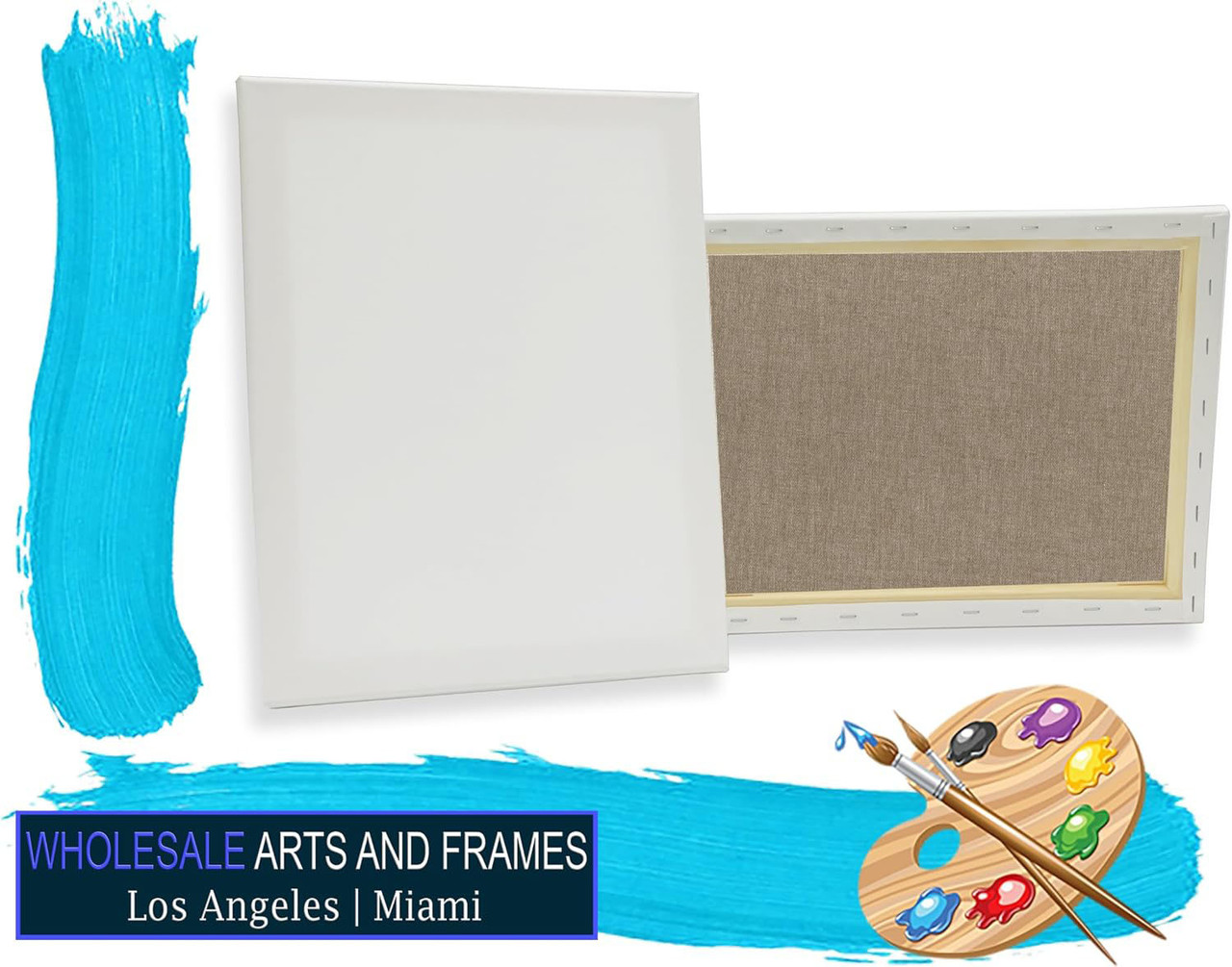 14 oz medium grain stretched linen canvas for painting 24x36 - image 3