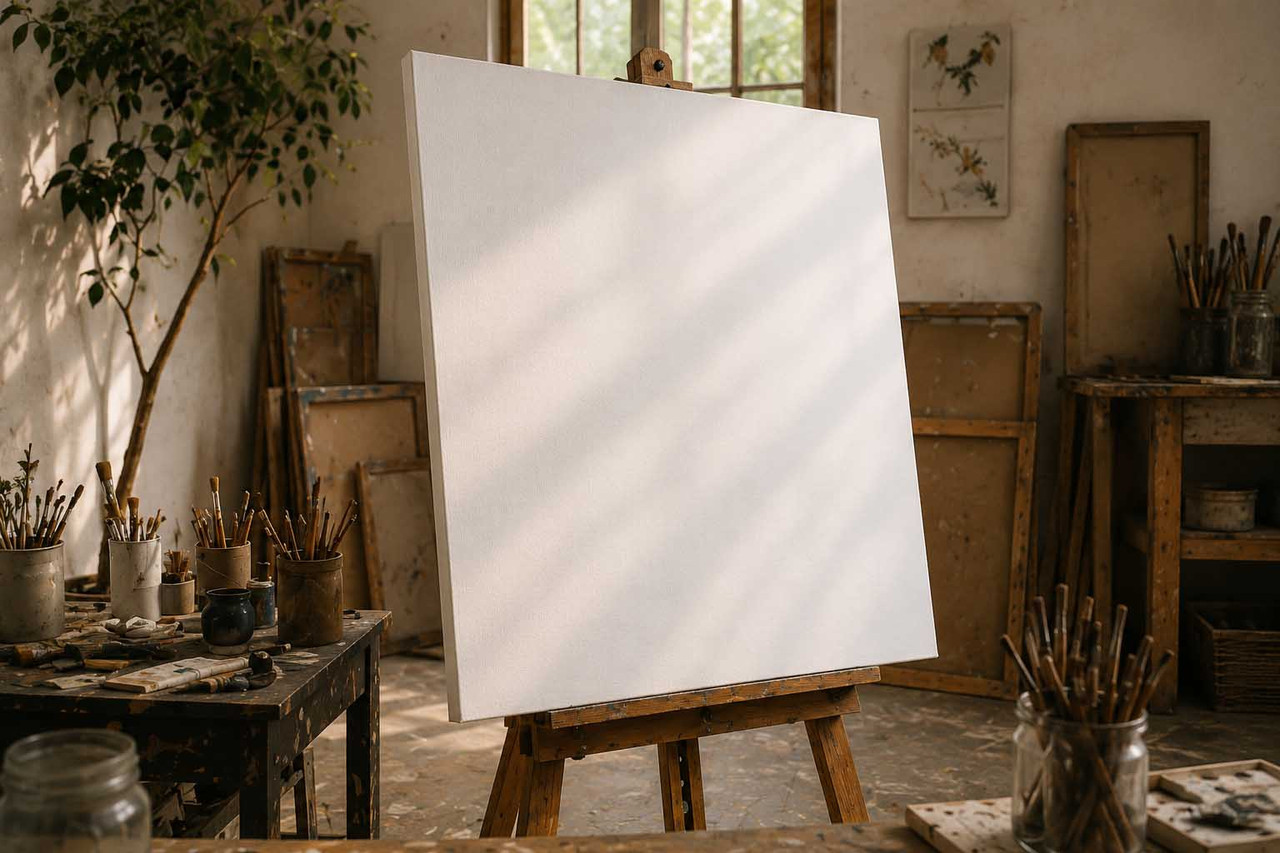 62" Linen Canvas Rolls for Painting Large Blank Canvas Fabric by the Yard 2.5|5.5|11 Yd 14oz Universal Triple Primed Artist Linen Canvas Roll. Belgian Linen Alternative for Painters, SDK Murals