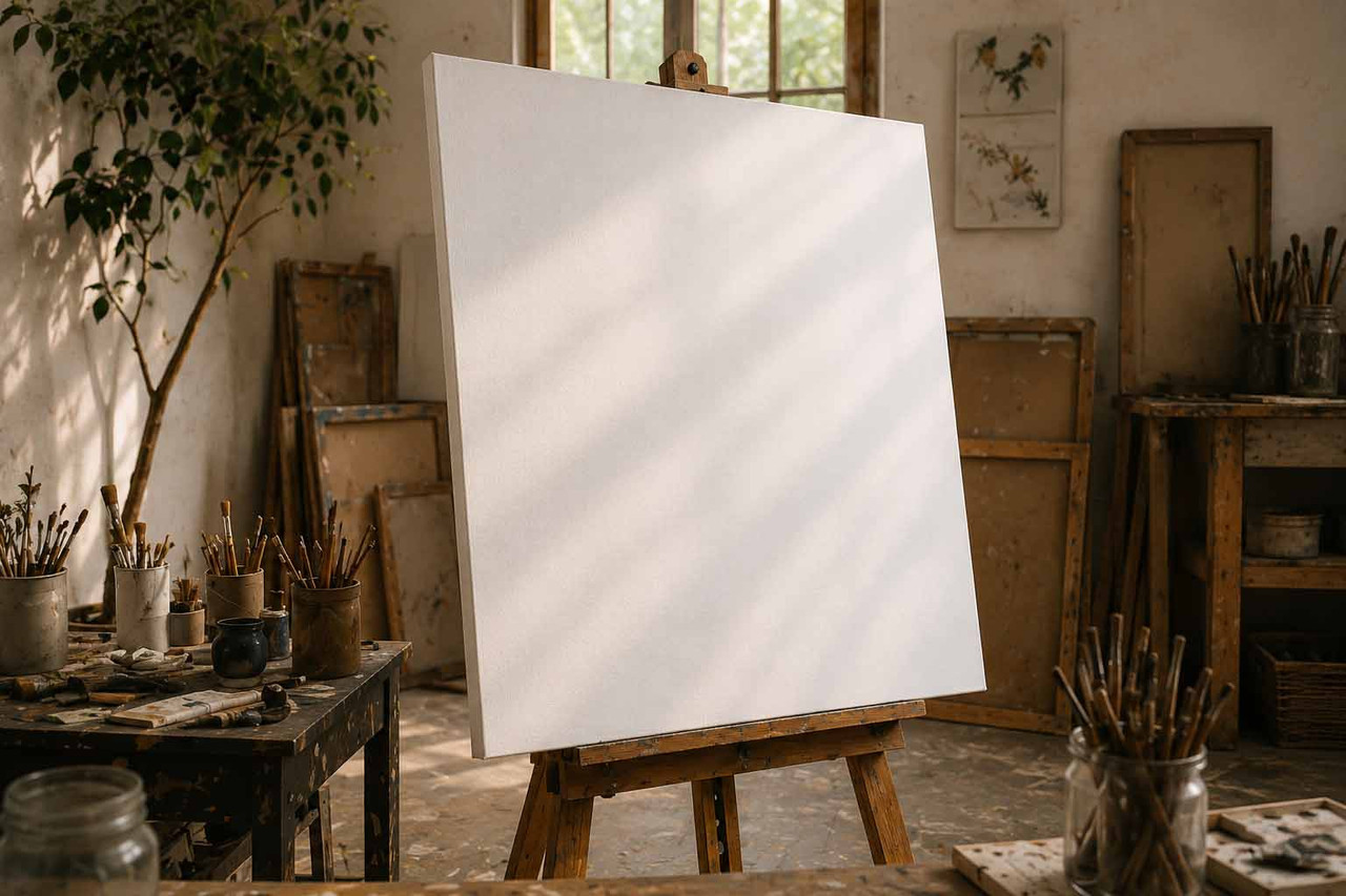 62" Extra Fine Linen Canvas Rolls for Painting Portraits. Large Blank Canvas Fabric by the Yard 2.5|5.5|11 Yd 14oz Universal Quad Primed Artist Linen Canvas Roll. Quality Belgian Linen Alternative
