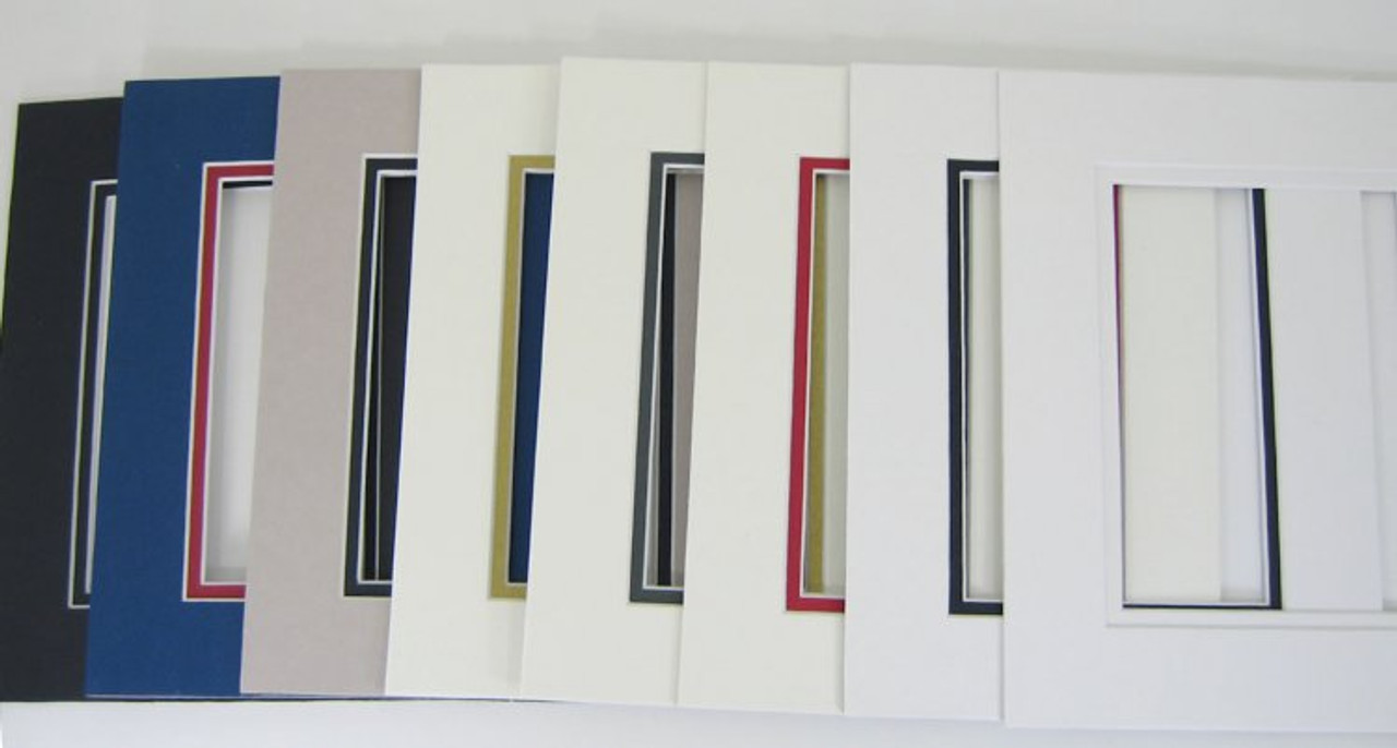 0.060'' White Core Double Mats : 8 x 10  For 5 x 7 Artwork