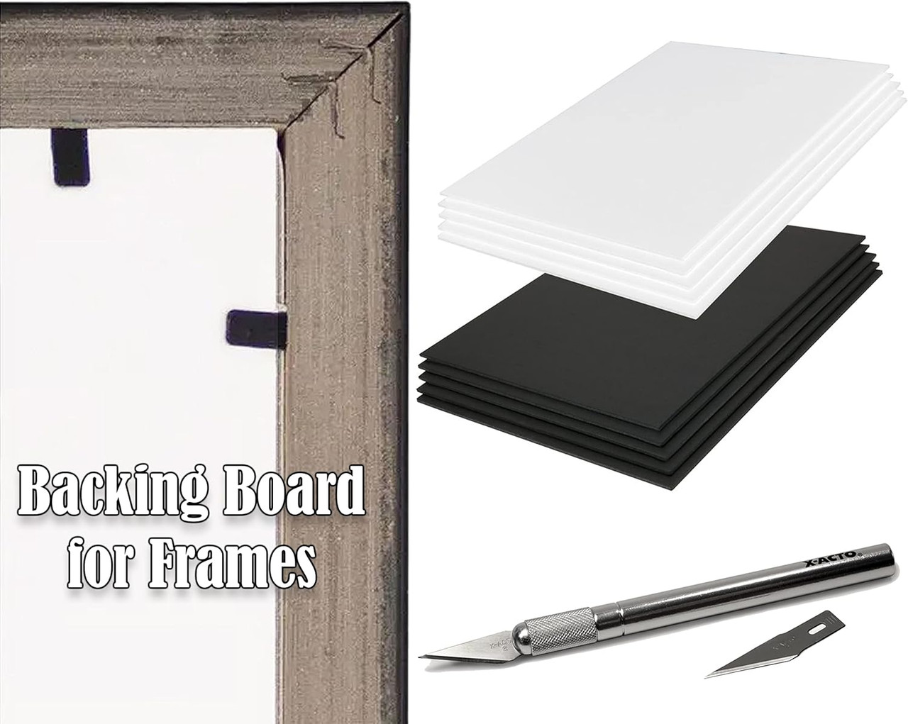 Acid Free Buffered Foam Core White 3/16" Backing Board  Custom Size