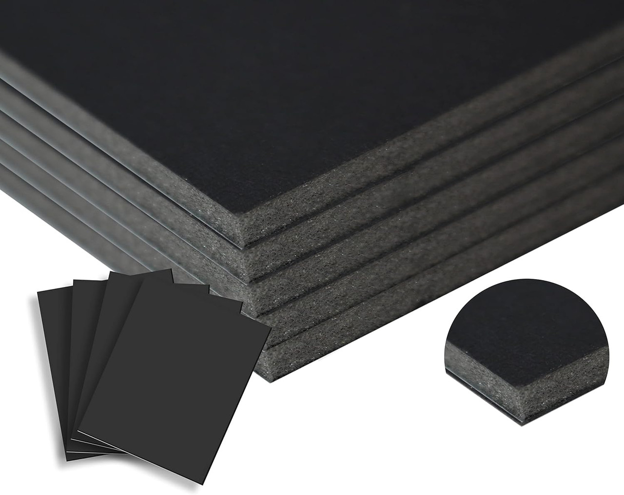 3/16" Black Buffered Foam Core Boards  Custom Size