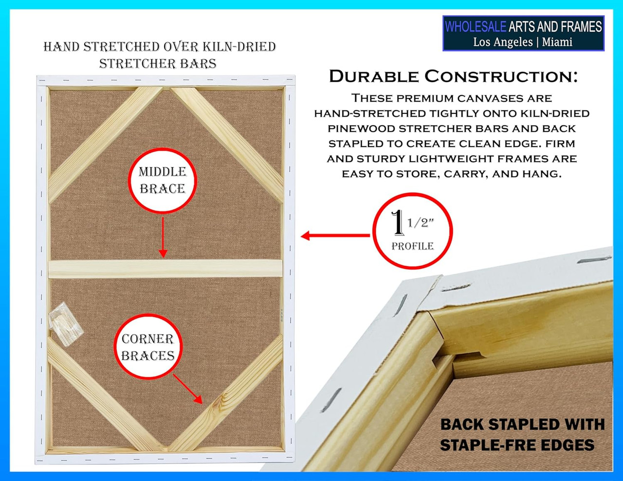 15X30 1.5 inch linen stretched canvas suits acrylic oil watercolor tempera gouache painting