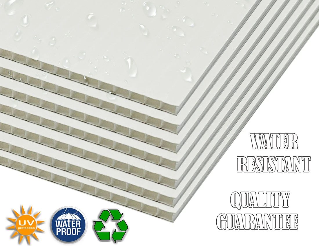 White 12x18 4mm Corrugated Plastic Sheets - Image 5