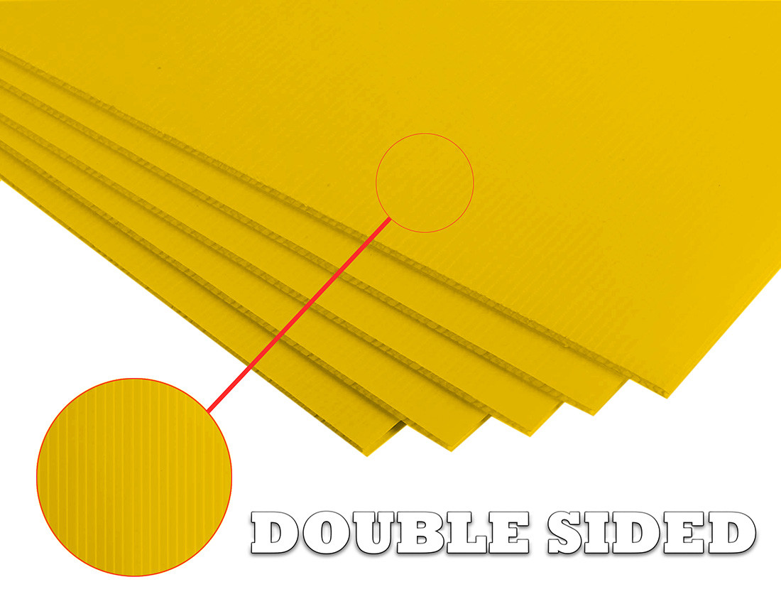 Neon Yellow 12x18 4mm Corrugated Plastic Sheets - Image 4