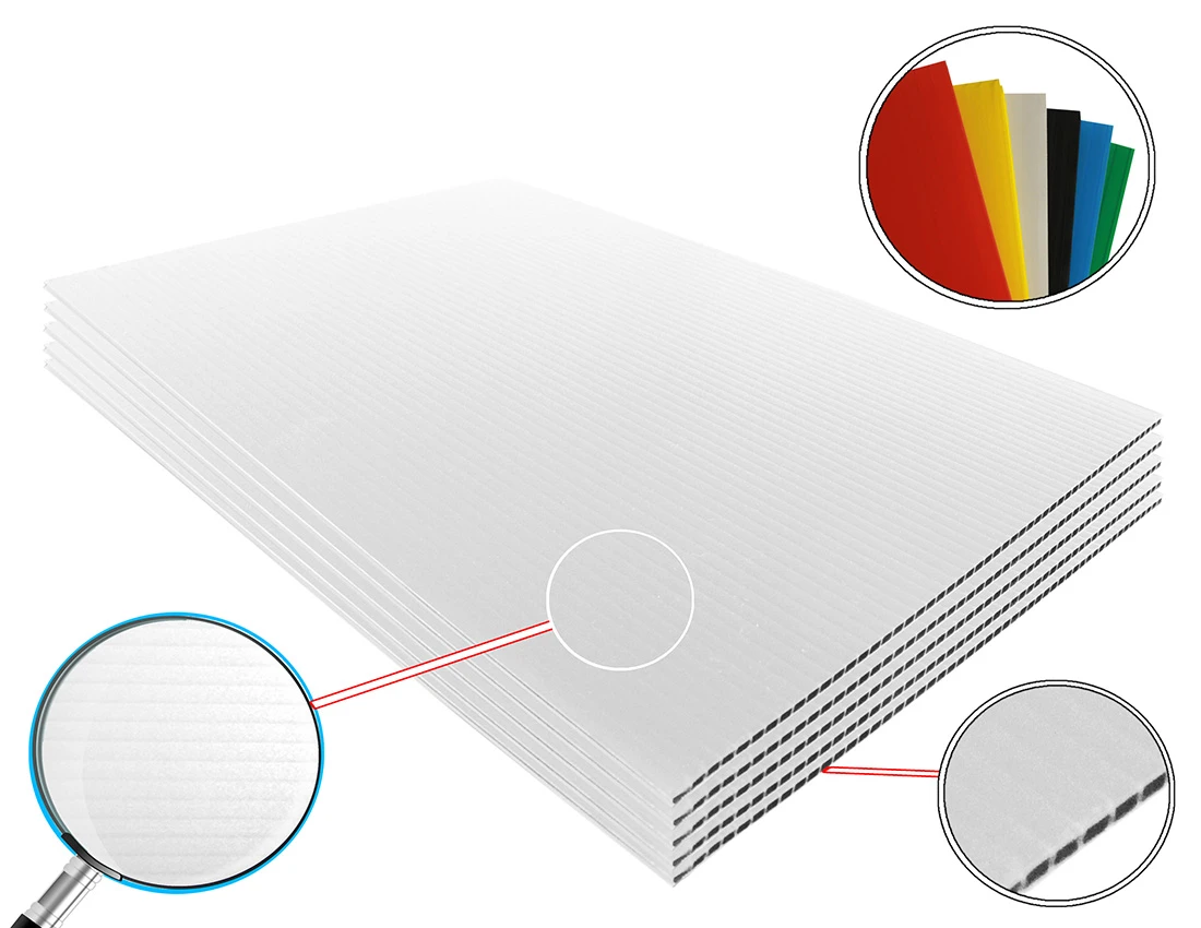 White 60x120 4mm Corrugated Plastic Sheets - Image 2