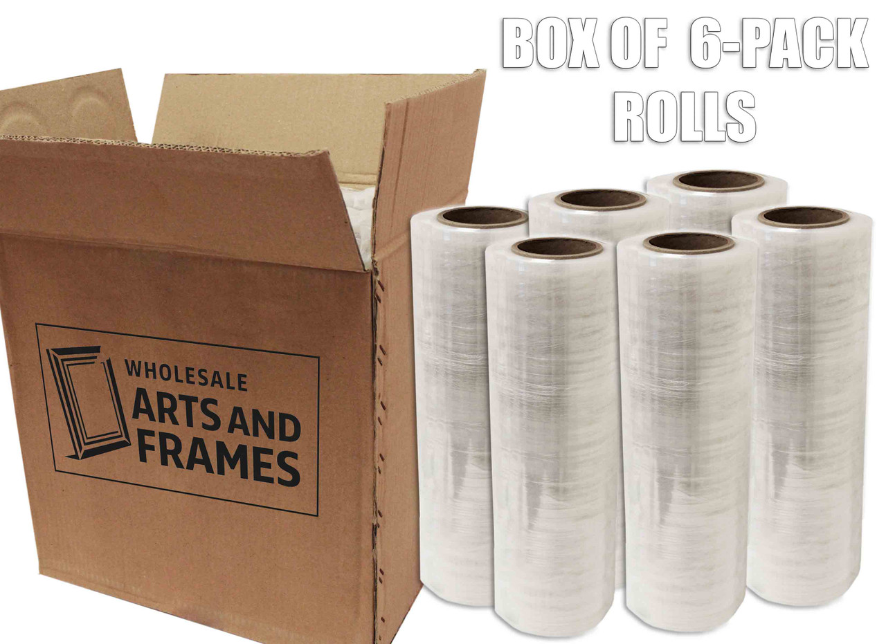 16" x 1500' 80 Gauge Cast Stretch Film Rolls - Industrial Stretch Wrap - Case of 6