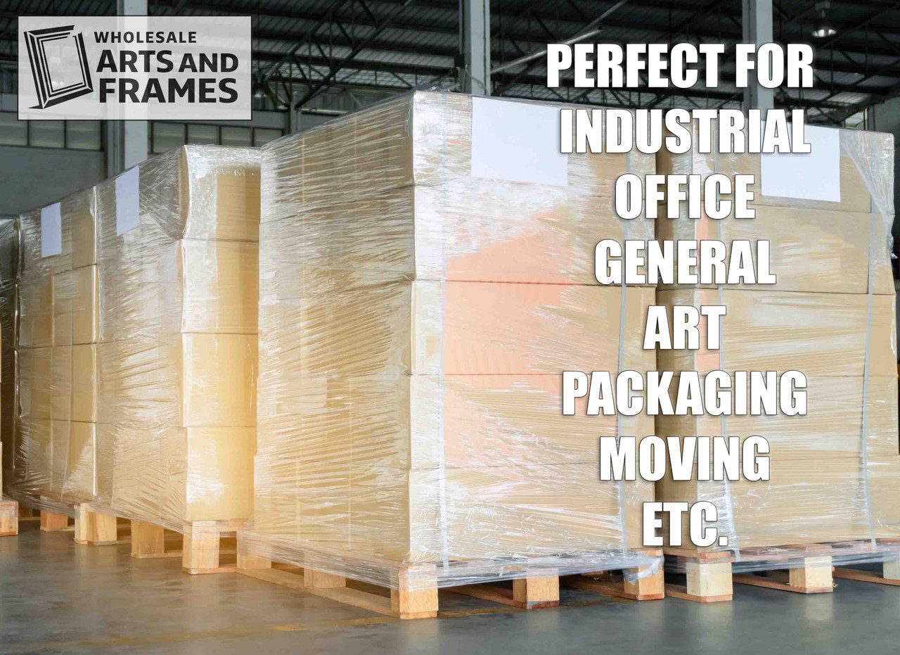 16" x 1500' 60 Gauge Cast Stretch Film Rolls - Industrial Stretch Wrap - Case of 6