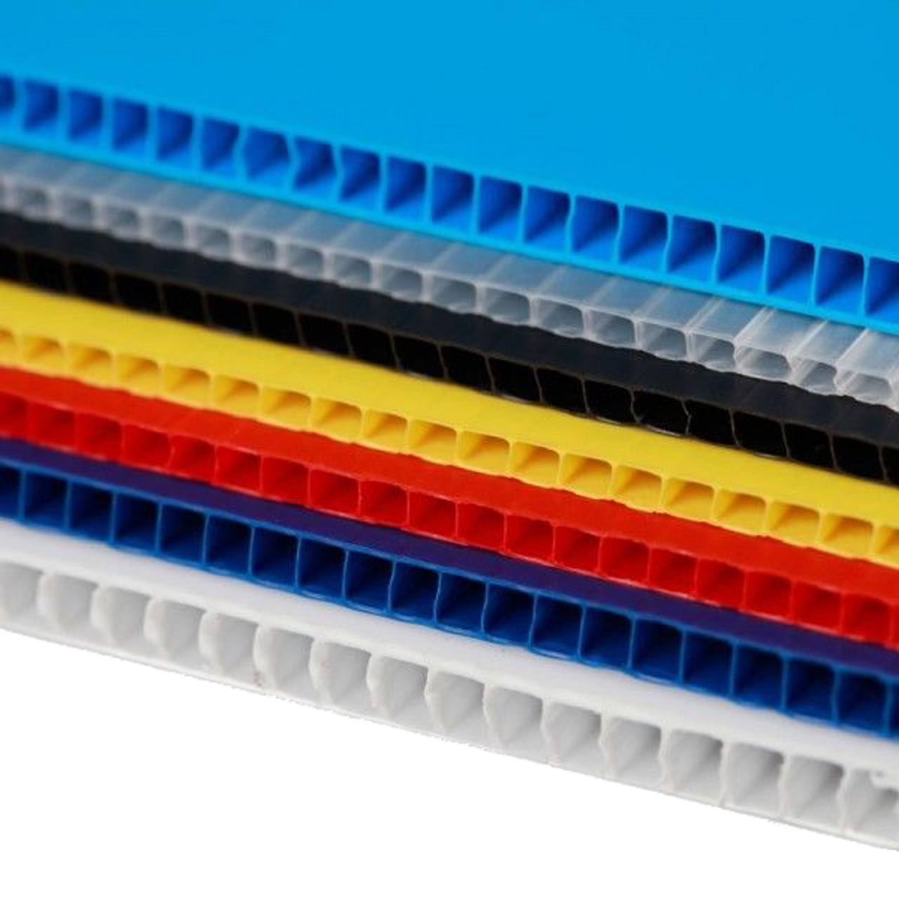 4mm Corrugated plastic sheets: 12 X 18 : 100% Virgin Neon Blue Pad : Single pc