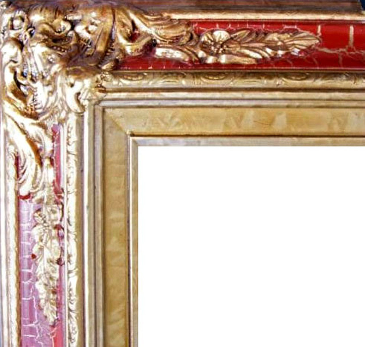 Vintage 5X7 Picture Frame, Ornate Wine Red Gold 4X6 Picture Frame with Mat  or 5X