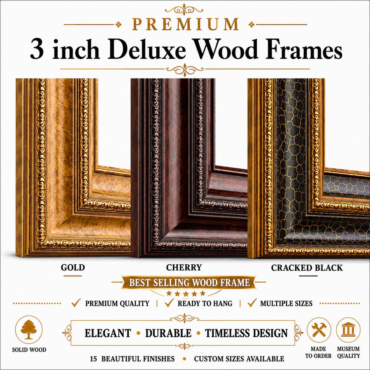3 Inch Deluxe Wood Frames: 4X10
