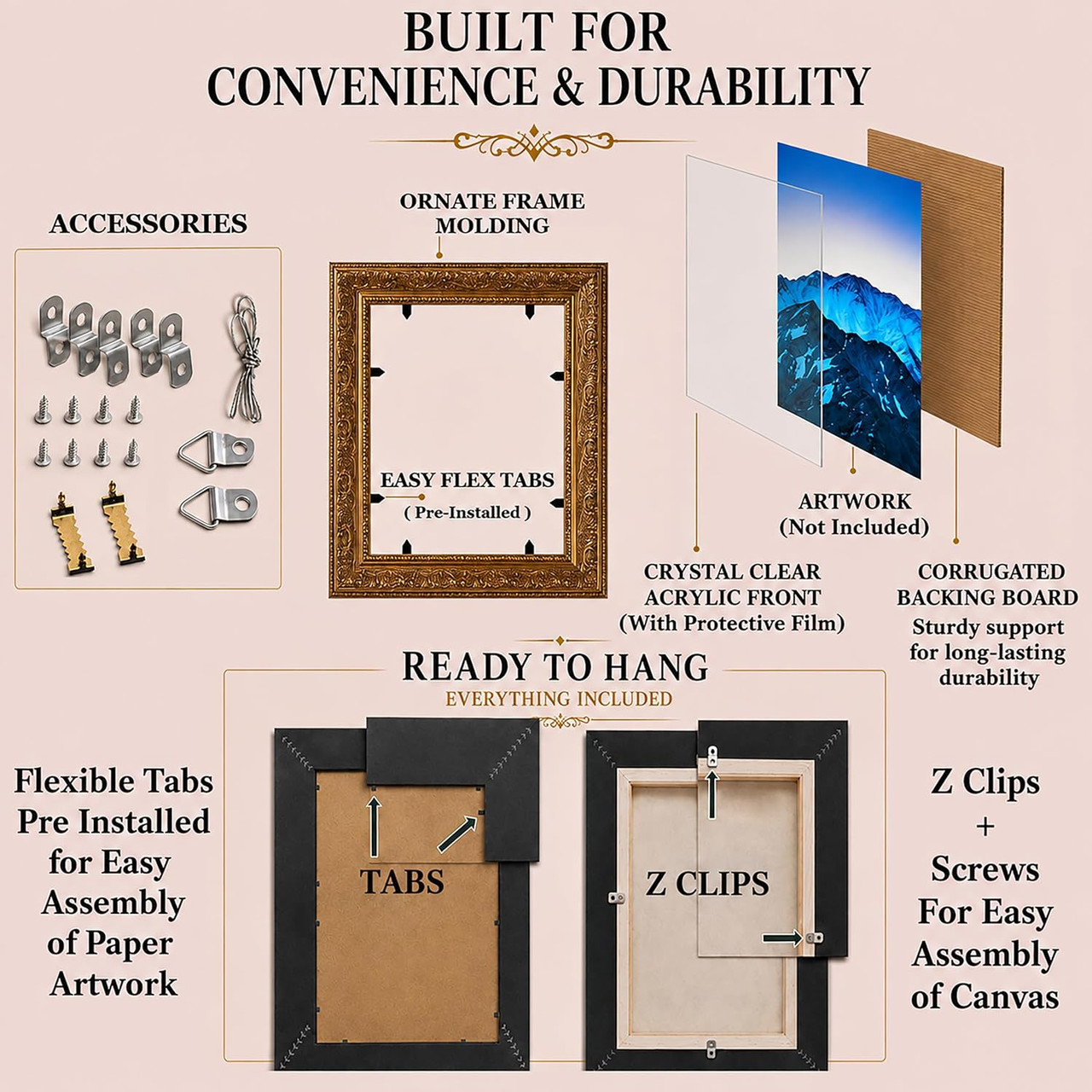 3 Inch Deluxe Wood Frames: 14X14