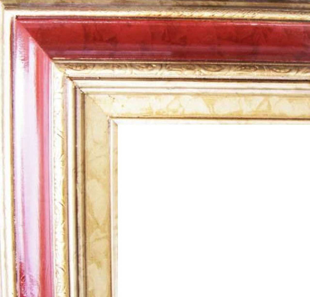 Matte red 40x40 wooden picture frame - Narrow