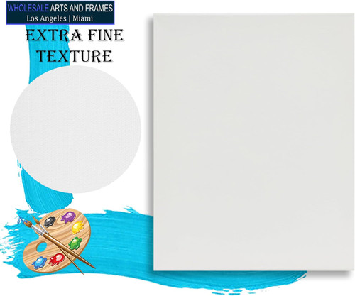 Stretched Canvas for Painting 22x28 5 PK 3/4" Extra Fine Smooth Portrait Cotton Canvas 13 Oz, Triple Primed, Gallery Wrapped, Artist Canvas — image 2