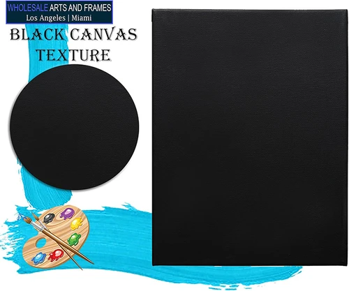 Black stretched cotton canvas product image 2