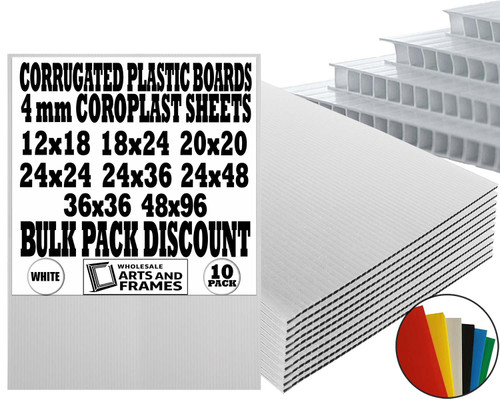White 14x22 4mm Corrugated Plastic Sheets - Image 1