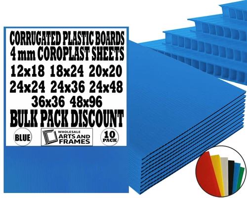 Neon Blue 14x22 4mm Corrugated Plastic Sheets - Image 1