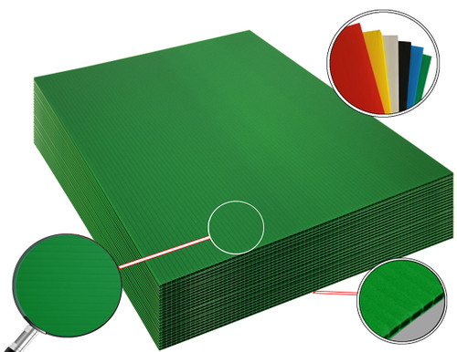Neon Green 14x22 4mm Corrugated Plastic Sheets - Image 2