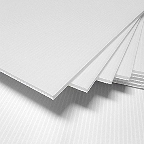 4mm Corrugated plastic sheets: 20 X 20 :10 Pack 100% Virgin White