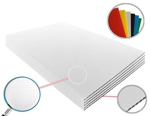 White 24x36 4mm Corrugated Plastic Sheets - Image 2