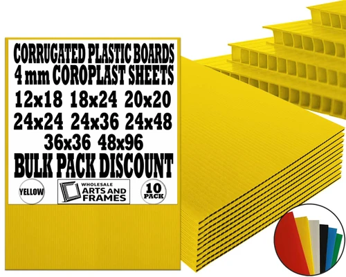 Neon Yellow 24x36 4mm Corrugated Plastic Sheets - Image 1