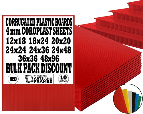 Neon Red 24x48 4mm Corrugated Plastic Sheets - Image 1