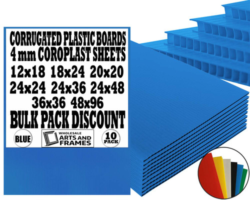 Neon Blue 24x48 4mm Corrugated Plastic Sheets - Image 1