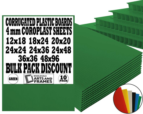 Neon Green 24x48 4mm Corrugated Plastic Sheets - Image 1