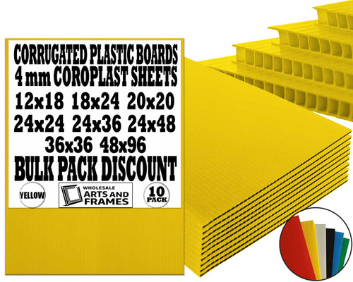 Neon Yellow 48x48 4mm Corrugated Plastic Sheets - Image 1