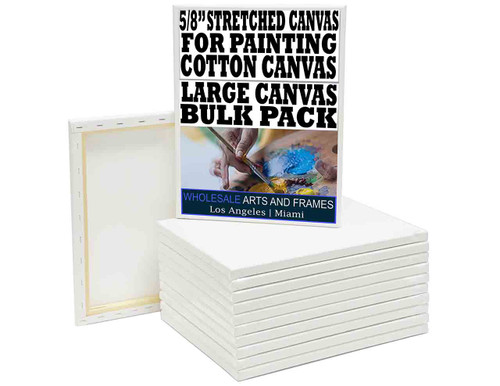 11x14 Bulk pack 5/8 inch stretched canvas cotton artist blank canvases
