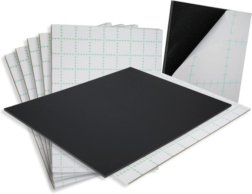 3/16" Black 1 Side Self Adhesive Foam Core Boards  custom size