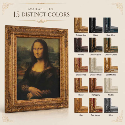 4" Ornate Wood Frames: 14X17*