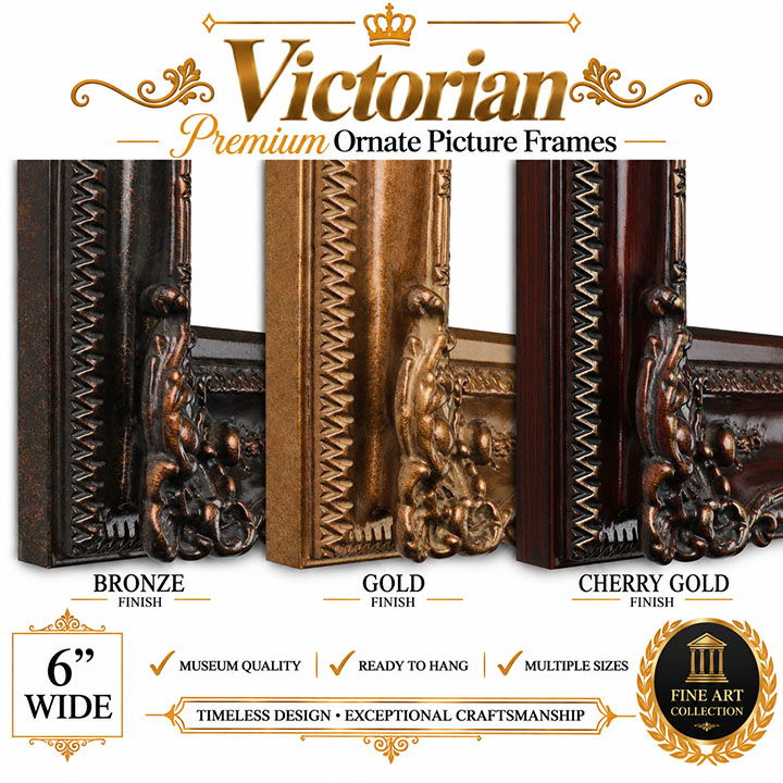 6-Inch Victorian High Quality Ornate Picture Frame